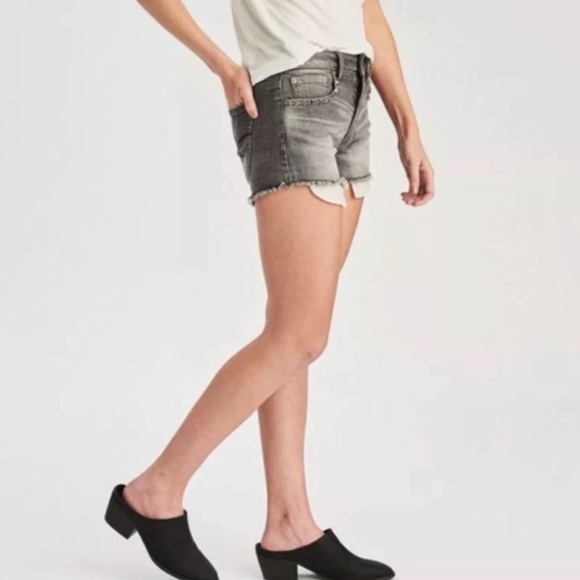 American Eagle Vintage Hi-Rise Festival Grey with Studded Detail Size 0 - Picture 2 of 12